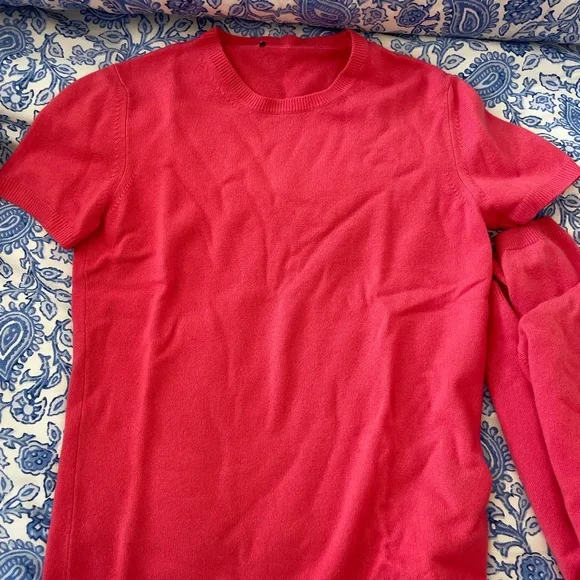 Ralph Lauren - pink cashmere sweater set - Picture 5 of 7